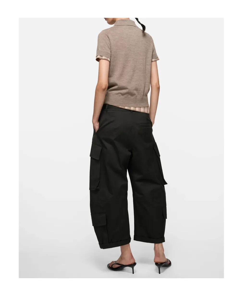 Belt-Detail Cargo Trousers
