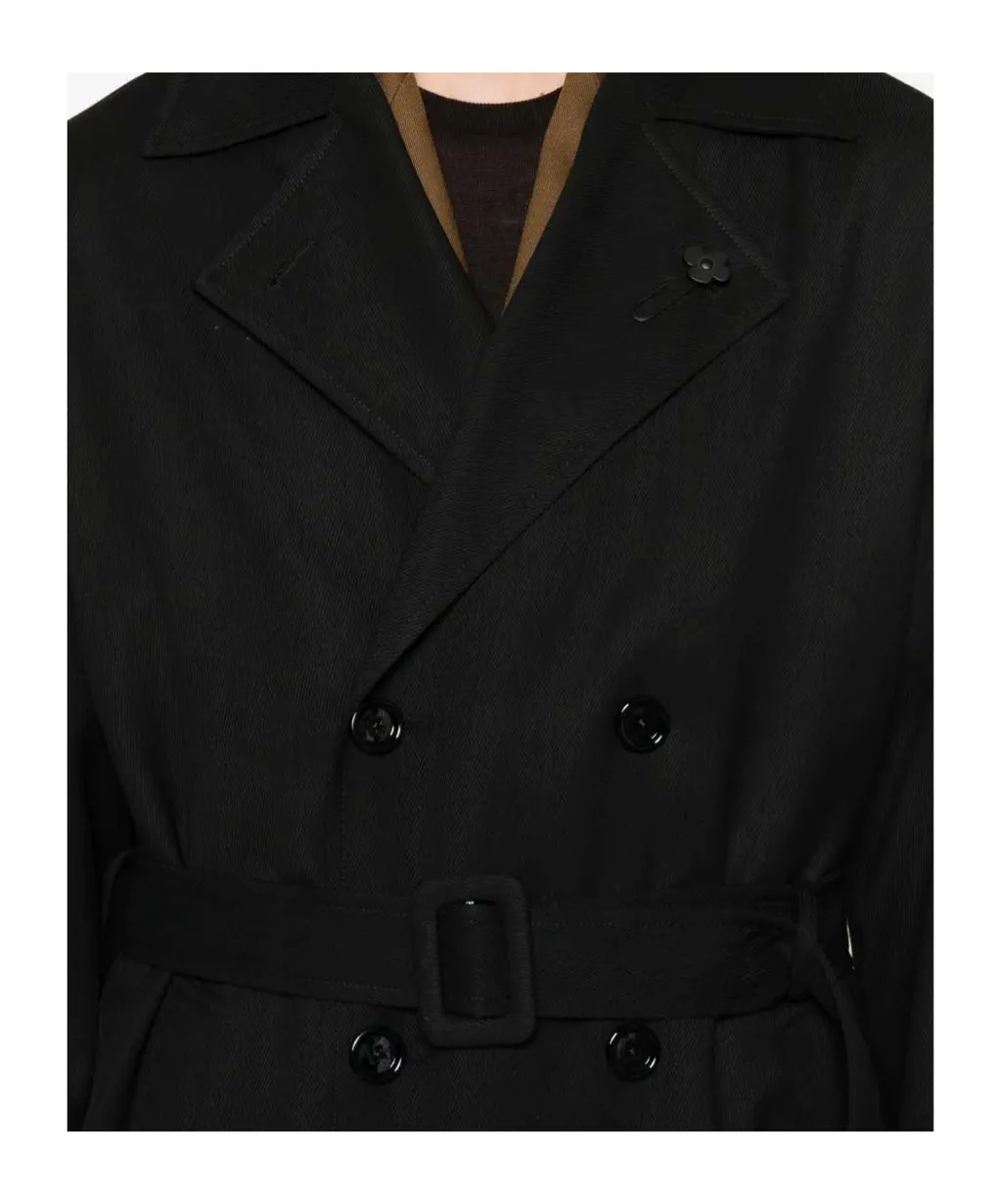Belted Double-Breasted Coat