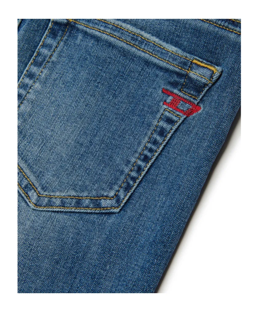 Diesel Kids Distressed Straight-Leg Jeans