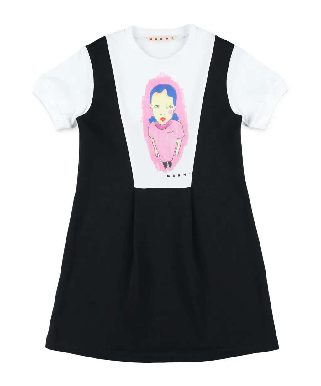 Marni Kids Graphic Printed Short-Sleeved Dress