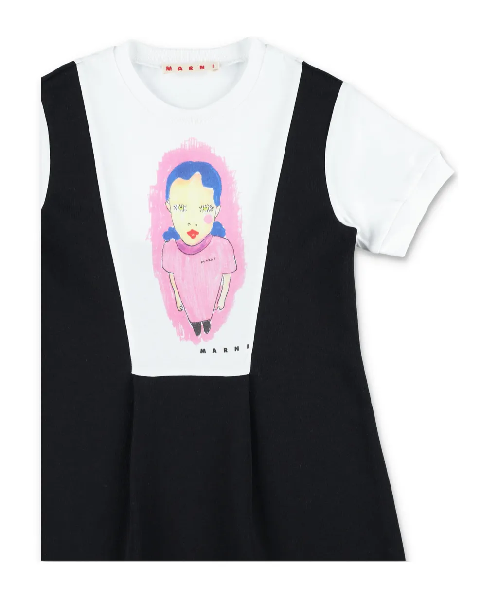 Marni Kids Graphic Printed Short-Sleeved Dress