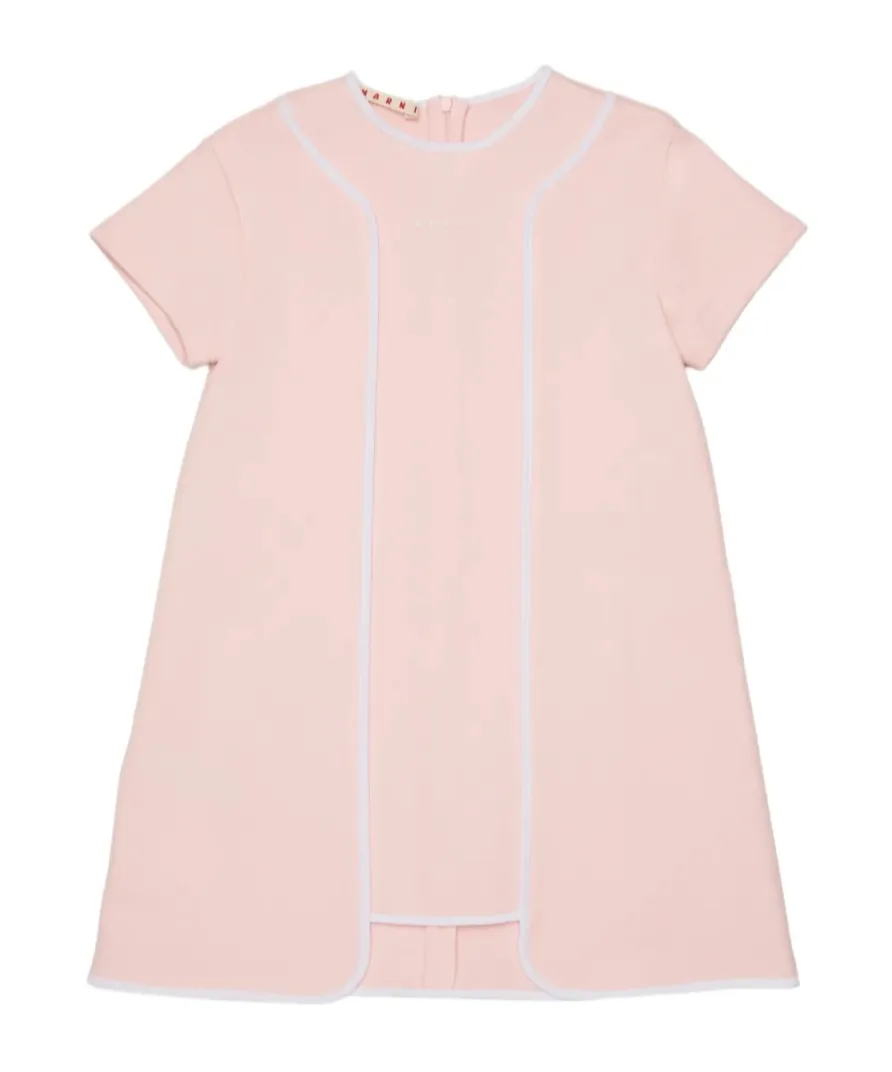 Marni Kids Logo Detailed Short-Sleeved Dress