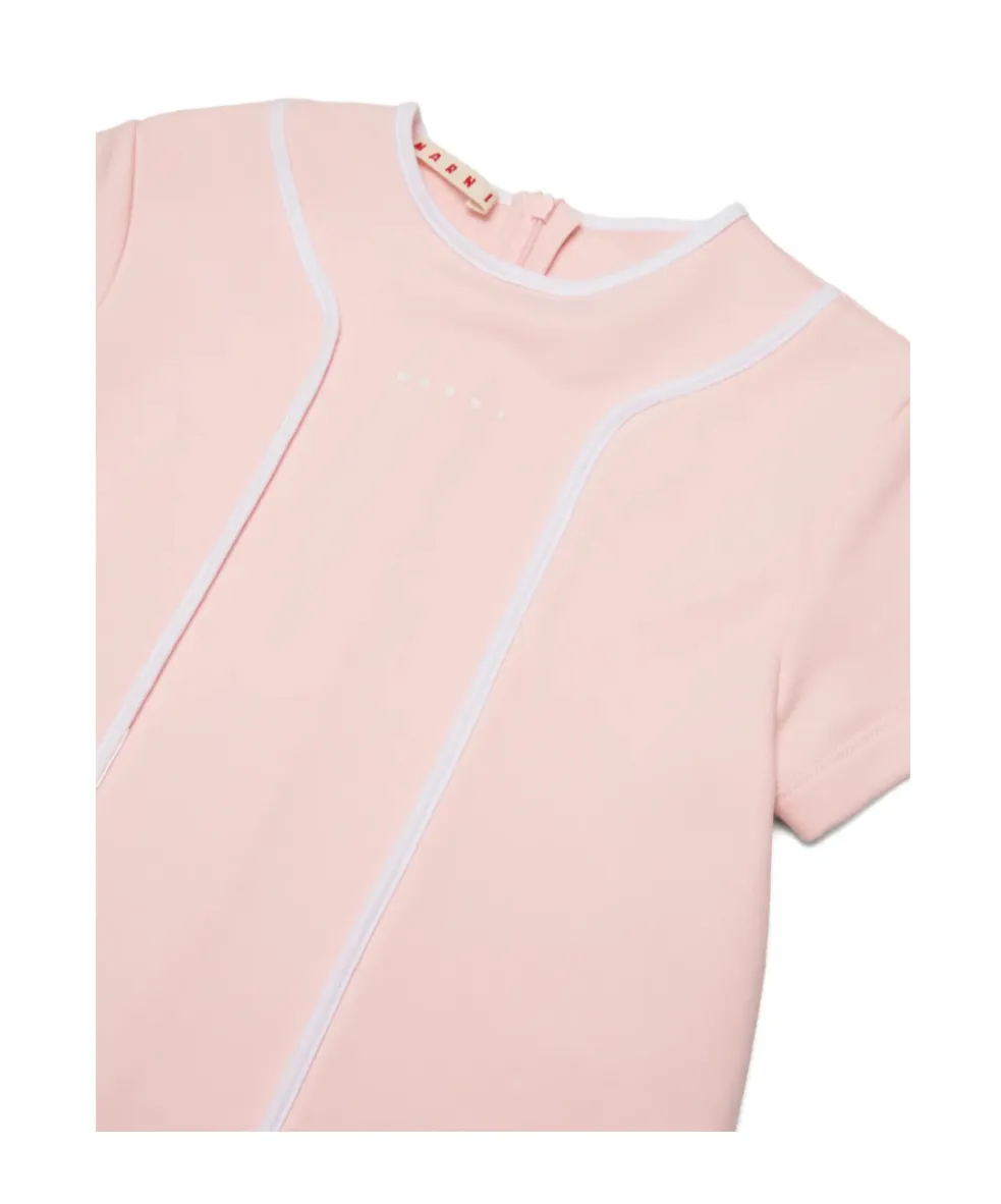 Marni Kids Logo Detailed Short-Sleeved Dress