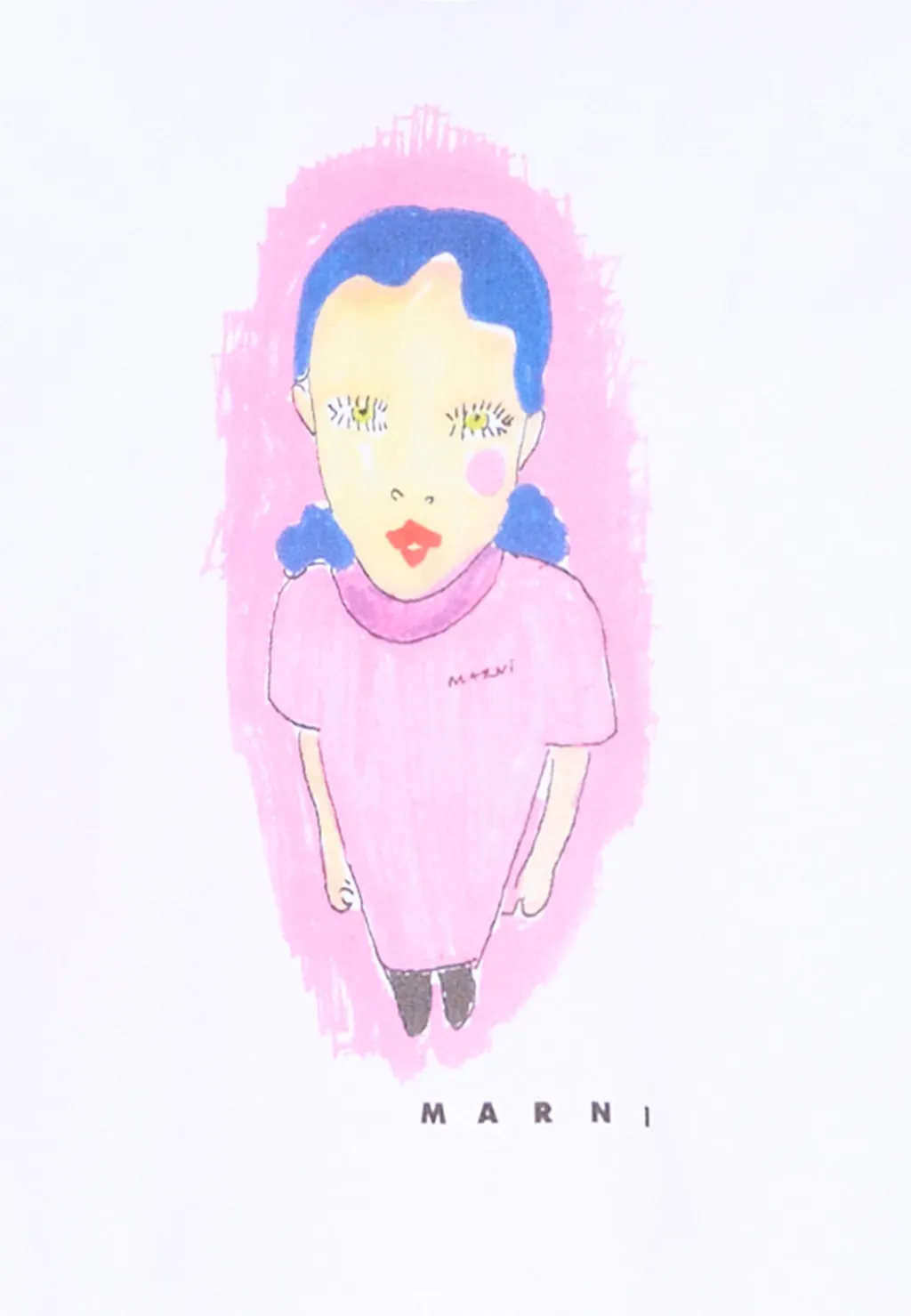 Marni Kids Graphic Printed Crewneck Cropped T-Shirt