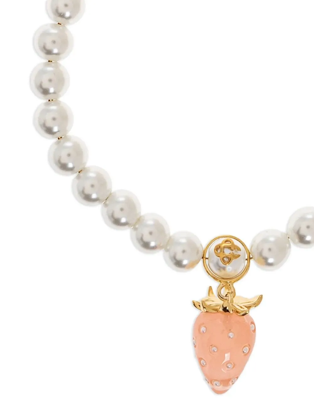Strawberry Charm Beaded Bracelet