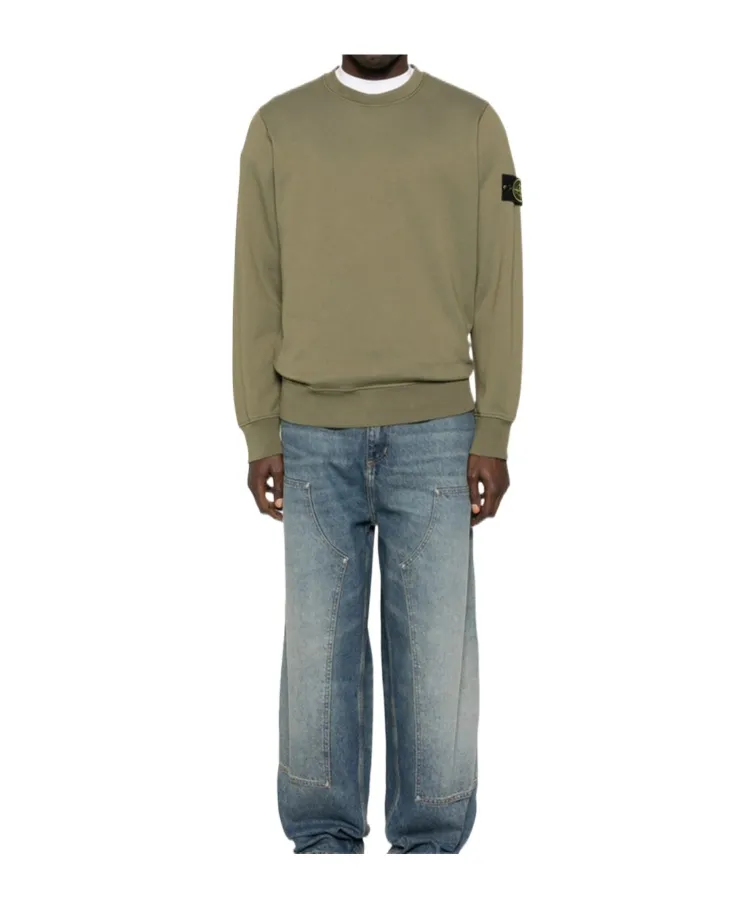 Stone Island Logo Patch Crewneck Sweatshirt