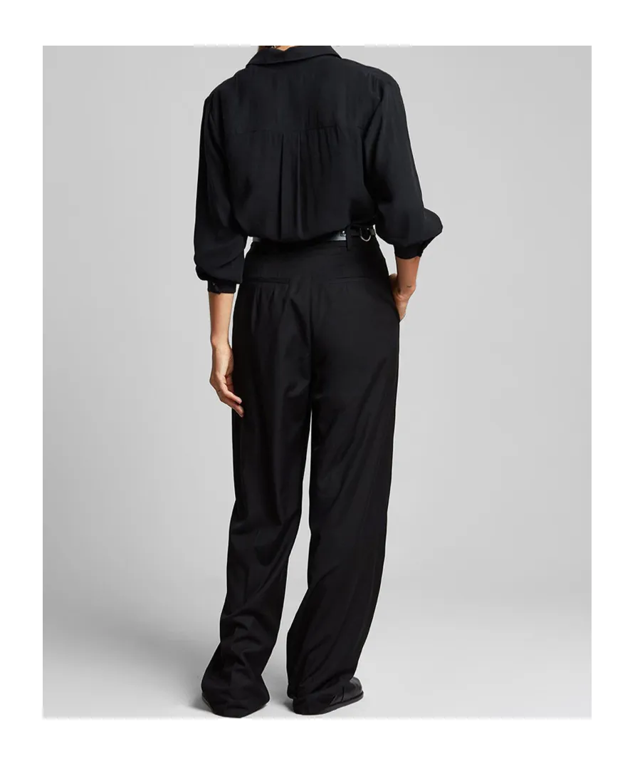 Gelso Pleated Trousers - Black