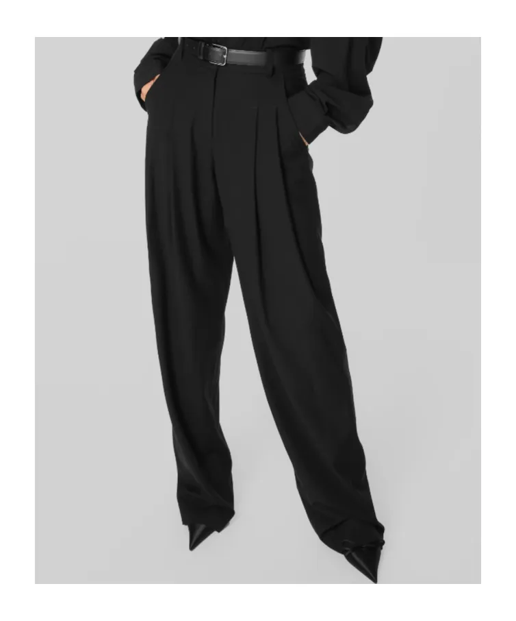 Gelso Pleated Trousers - Black
