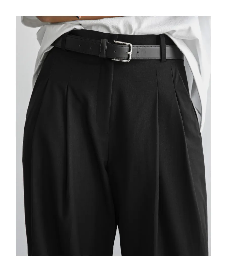 Gelso Pleated Trousers - Black
