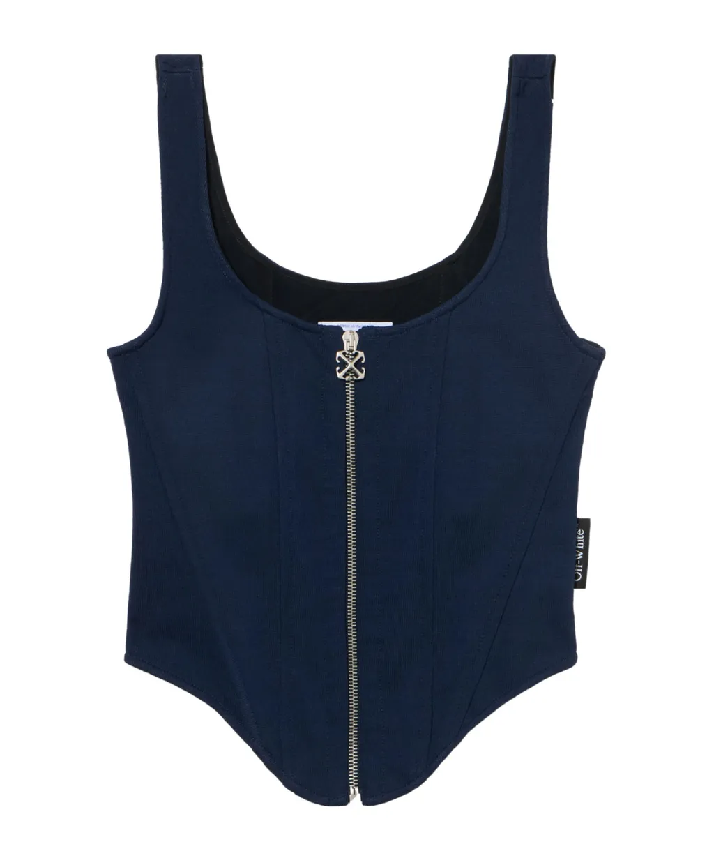Zipper Corset Top