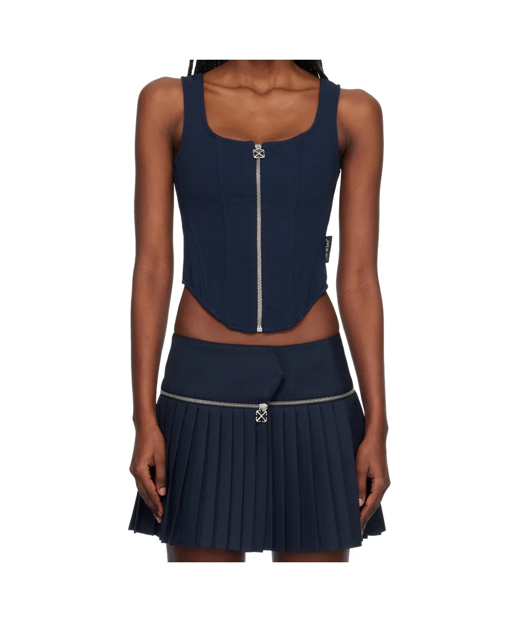 Zipper Corset Top