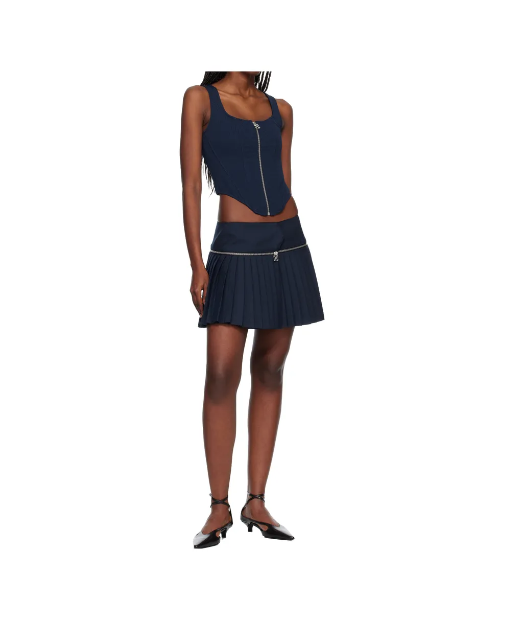 Zipper Corset Top