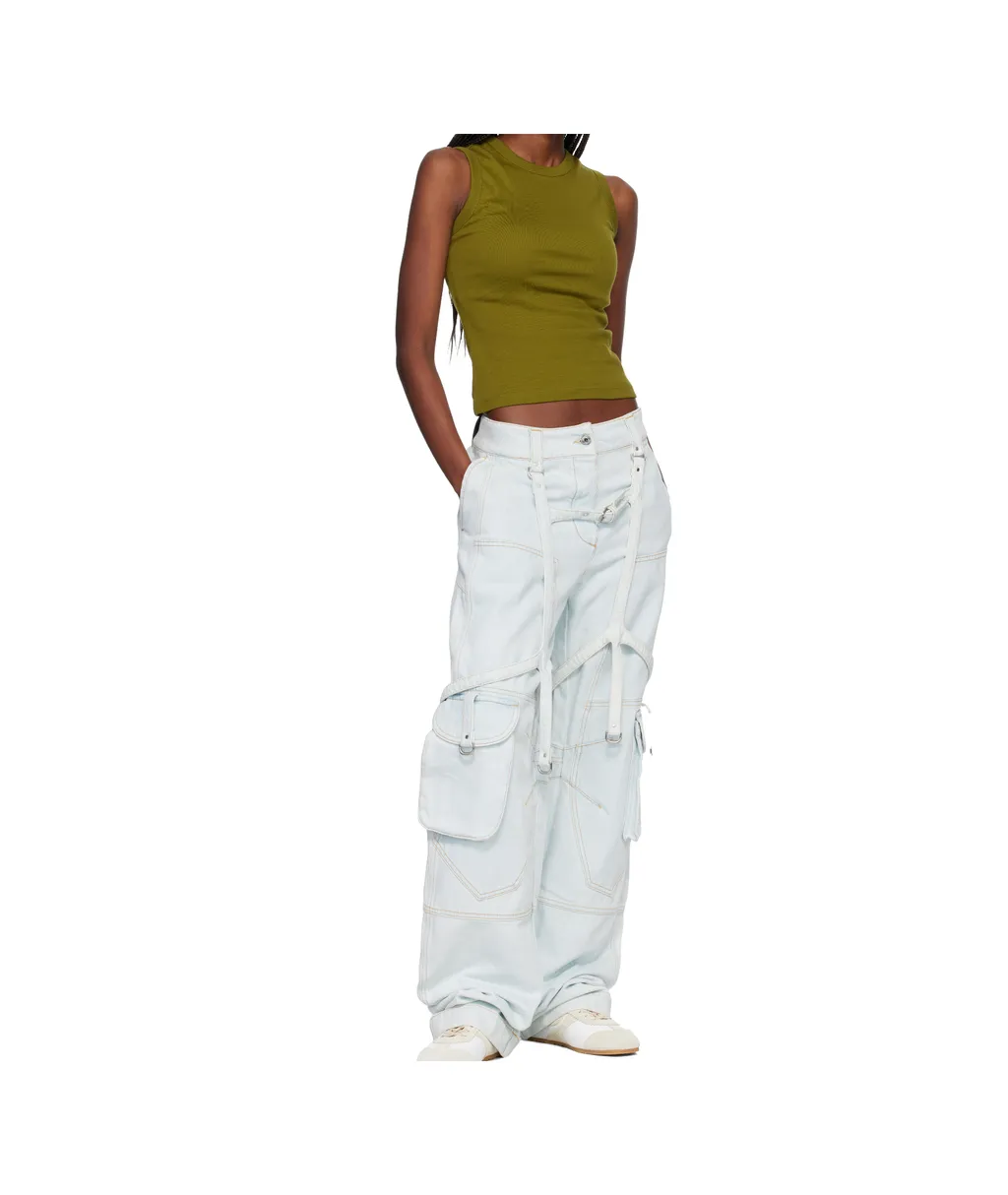 Multiple-Pocket Cargo Jeans