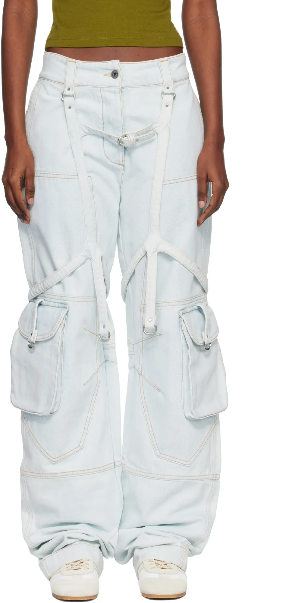 Multiple-Pocket Cargo Jeans