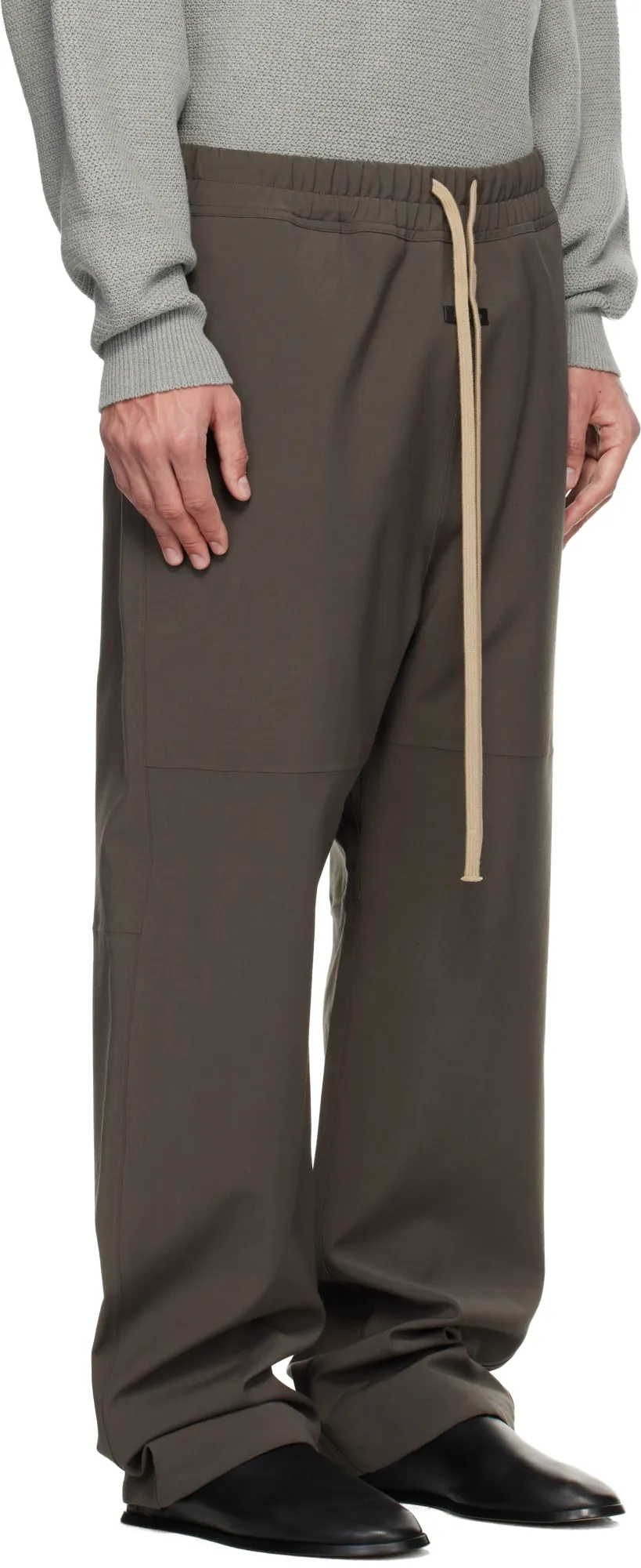 Split-Knee Wide-Leg Pants