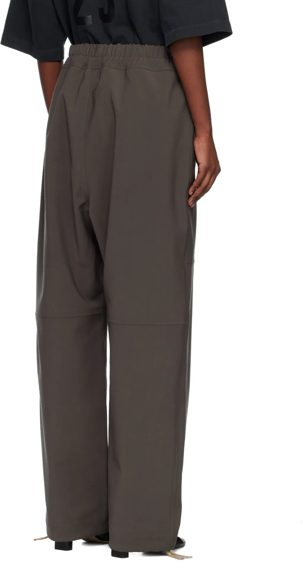 Split-Knee Wide-Leg Pants