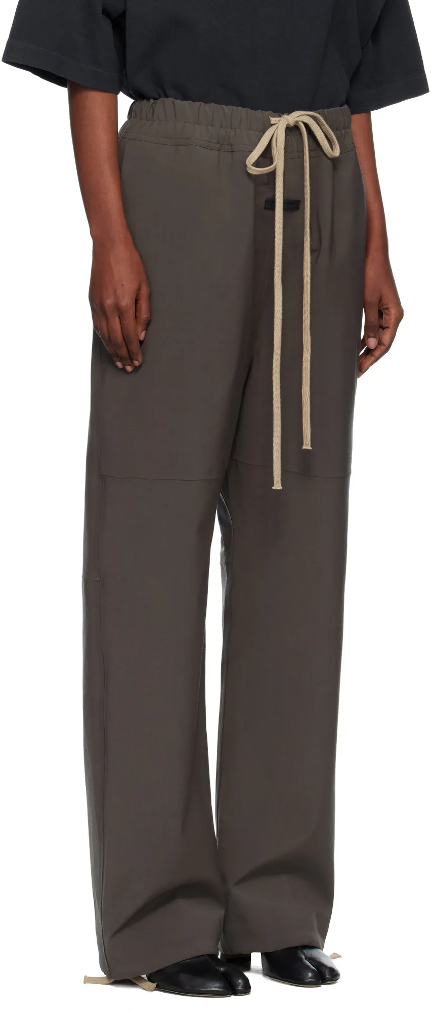 Split-Knee Wide-Leg Pants