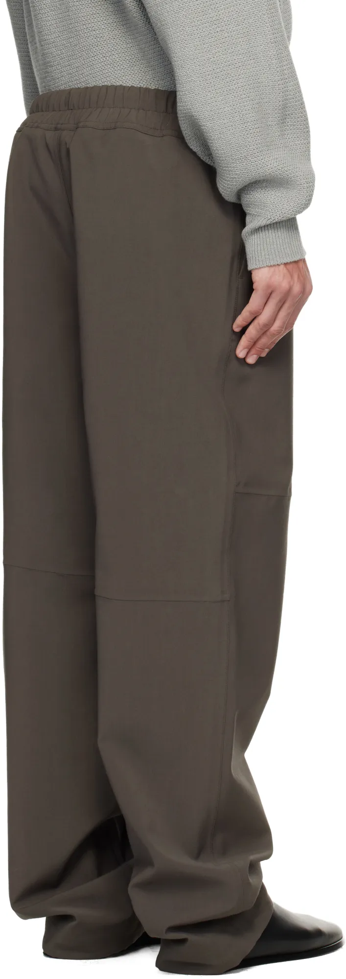 Split-Knee Wide-Leg Pants