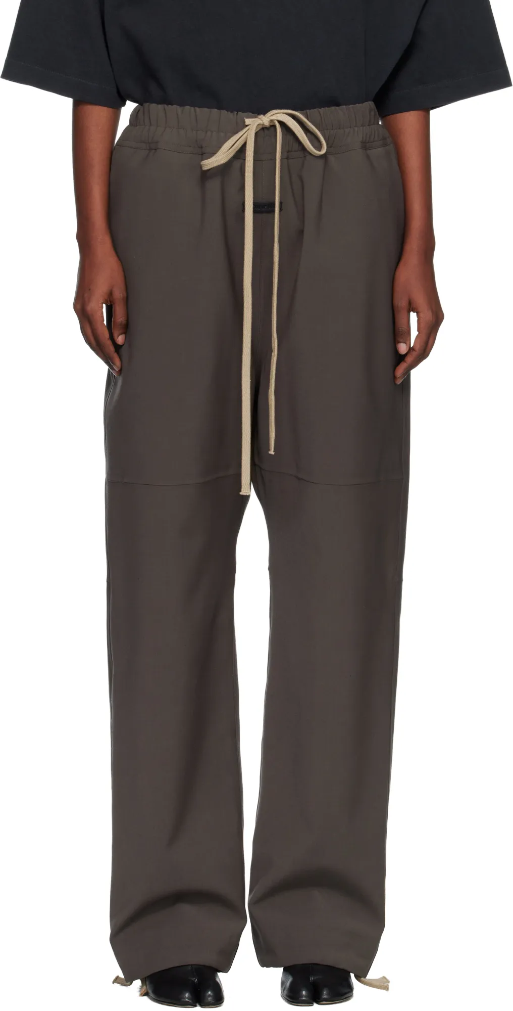 Split-Knee Wide-Leg Pants