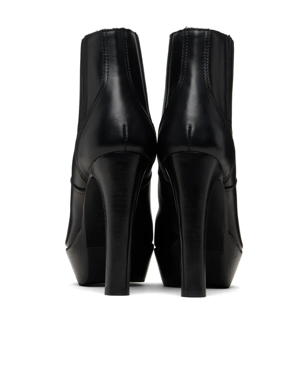 Pointed Toe Platform High Heel Ankle Boots