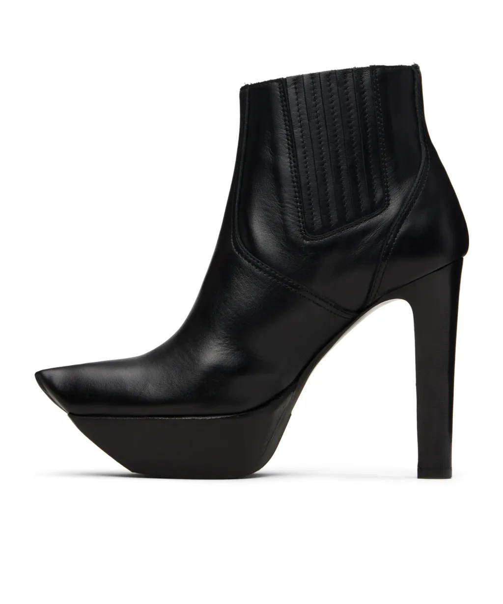 Pointed Toe Platform High Heel Ankle Boots