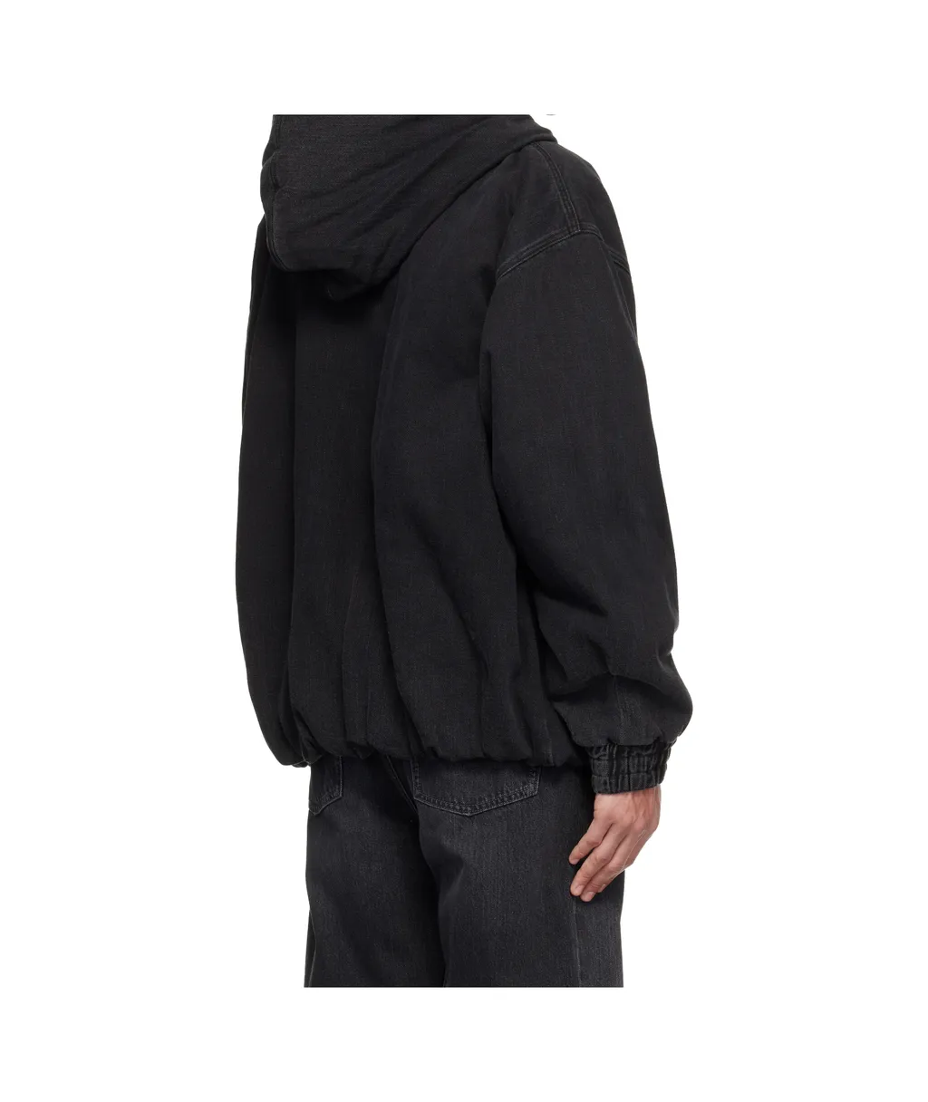 Zippered Hooded Cotton Jacket