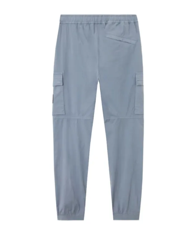 Regular-Tapered-Fit Cargo Trousers With Drawstring Waistband