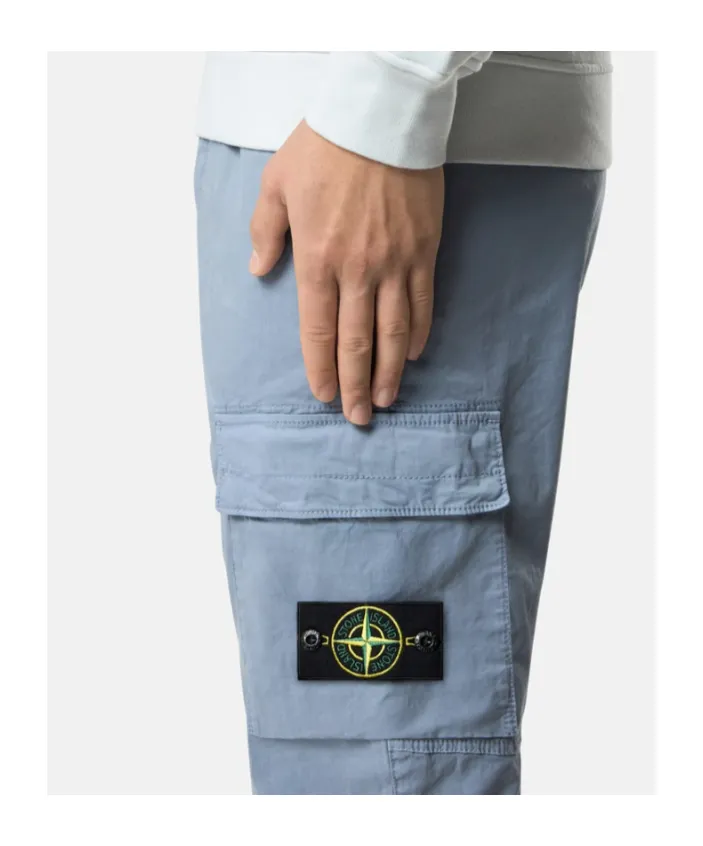 Regular-Tapered-Fit Cargo Trousers With Drawstring Waistband
