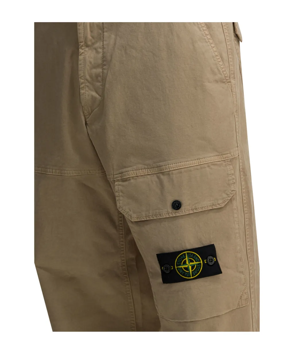Stone Island Logo Patch Loose Fit Pants