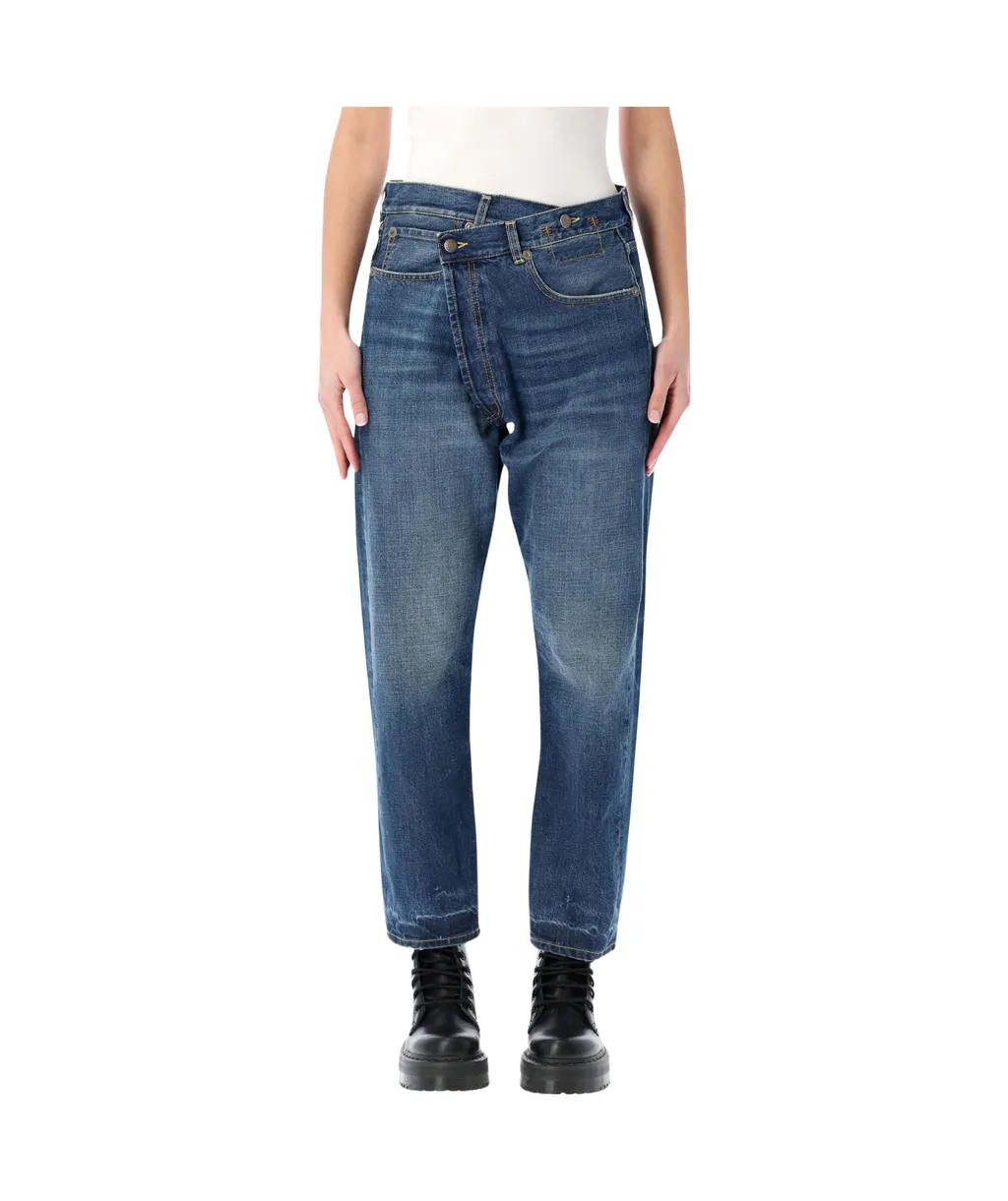 R13 Crossover Cropped Jeans