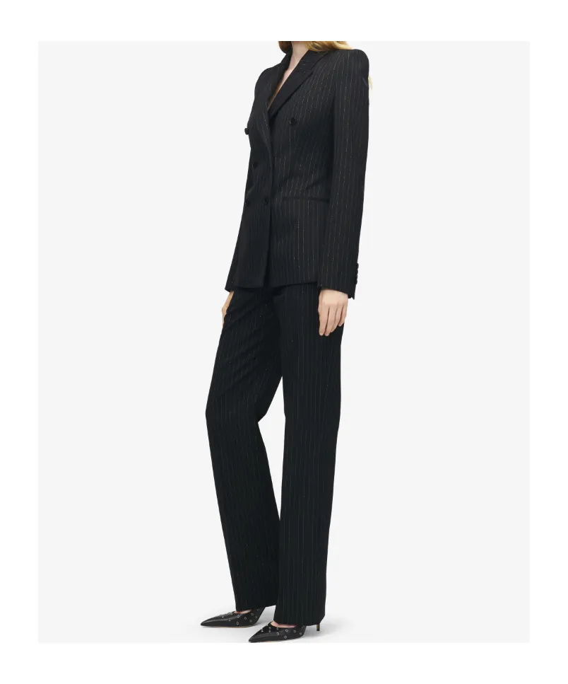 Alexander Mcqueen Pinstriped Tailored Trousers