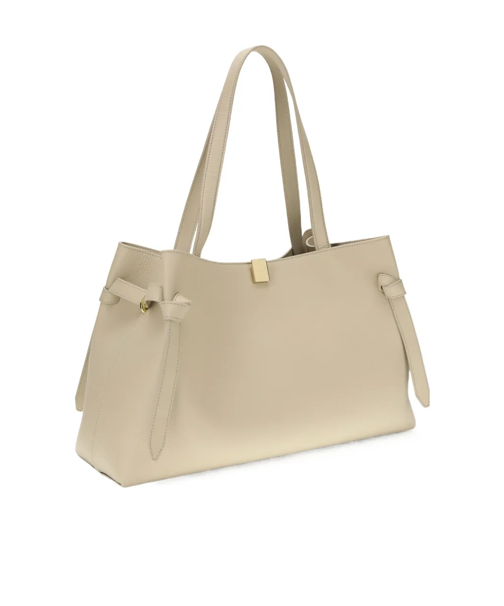 Gyoza Pebble-Grain Shoulder Bag