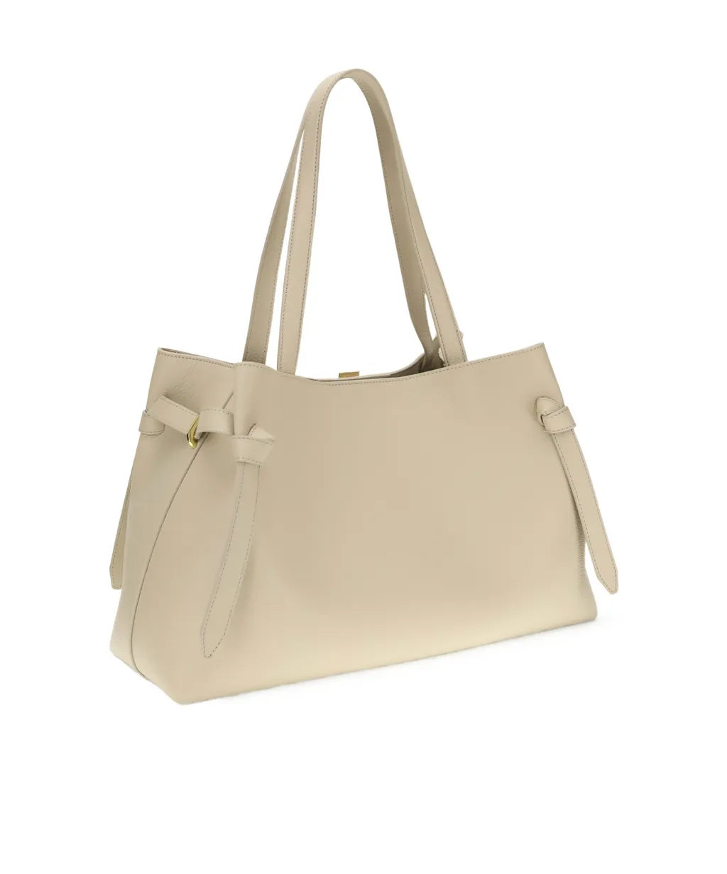 Gyoza Pebble-Grain Shoulder Bag