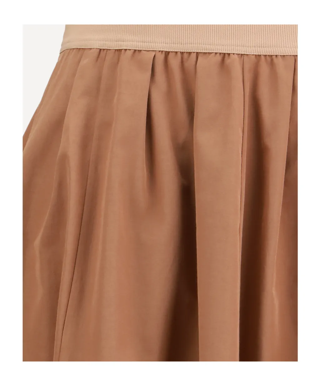 Elastic Waist Midi Skirt