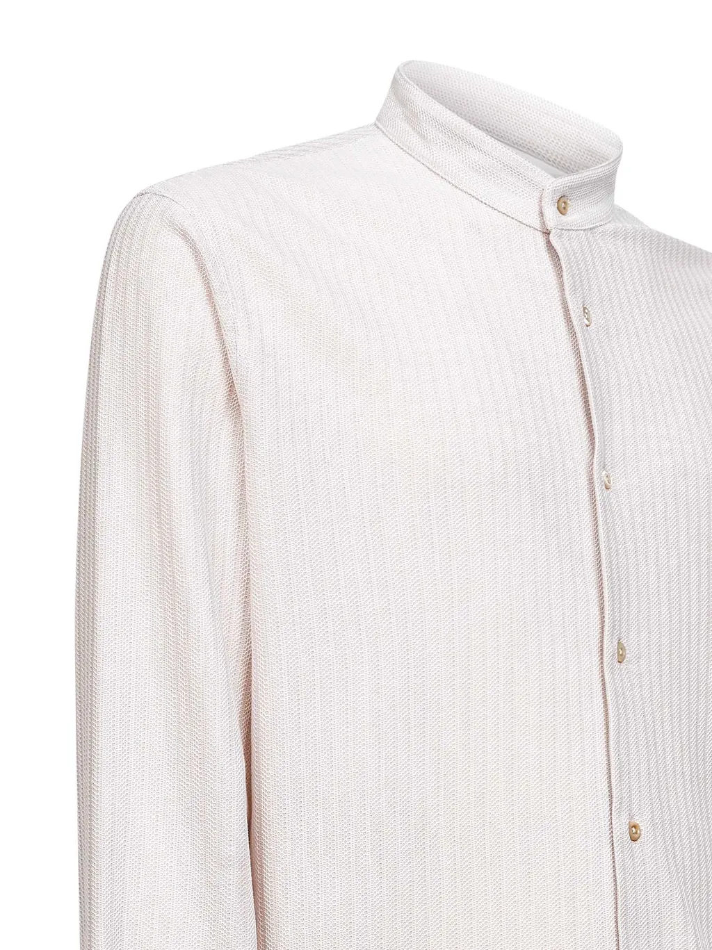 Brunello Cucinelli Stand Collar Striped Shirt