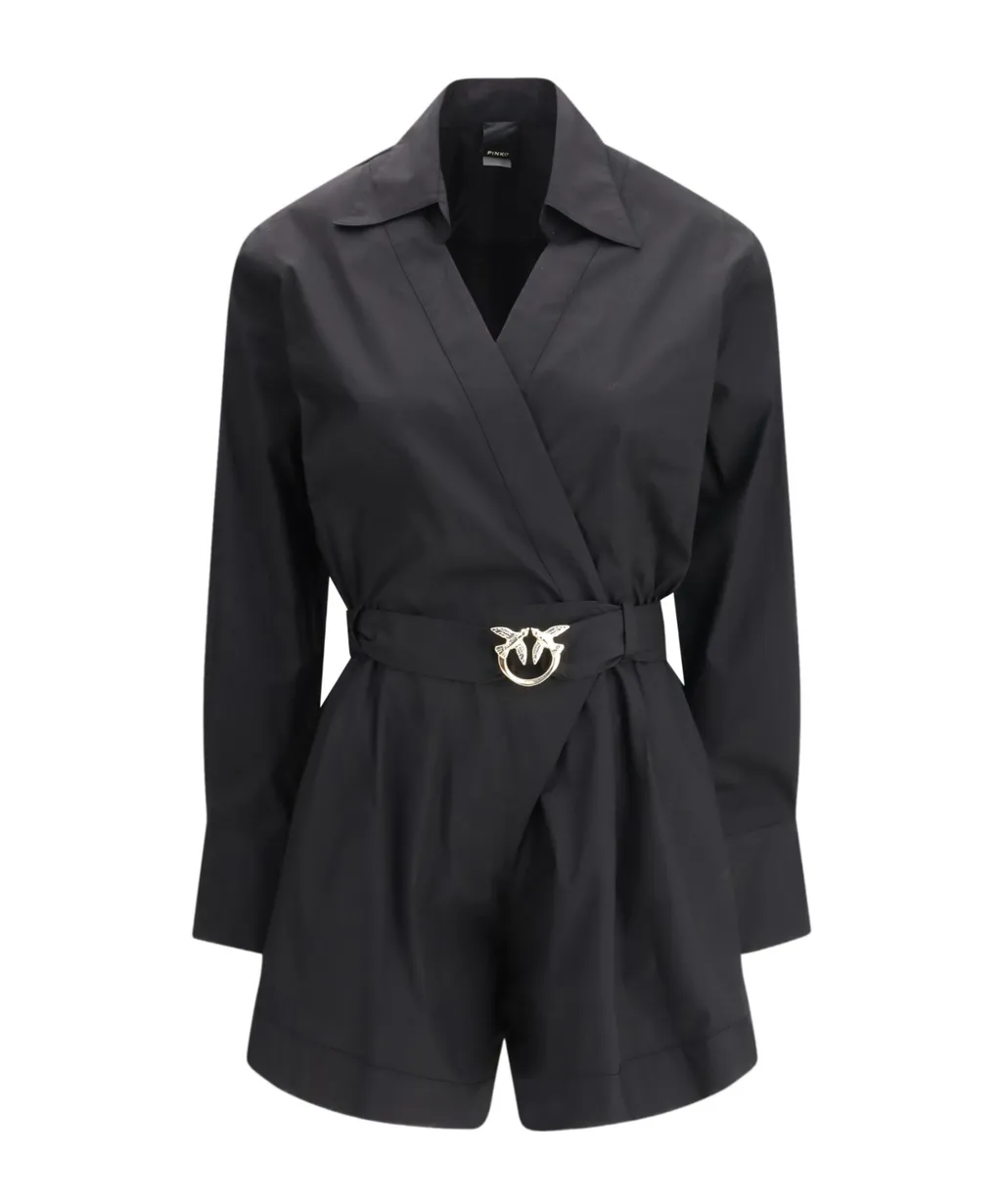 Pinko V-Neck Belted Playsuit
