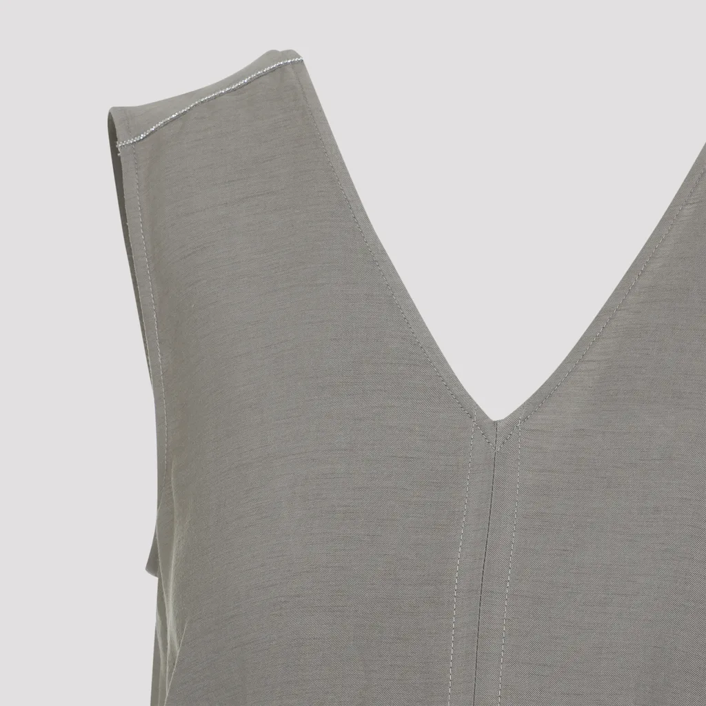 V-Neck Midi Dress