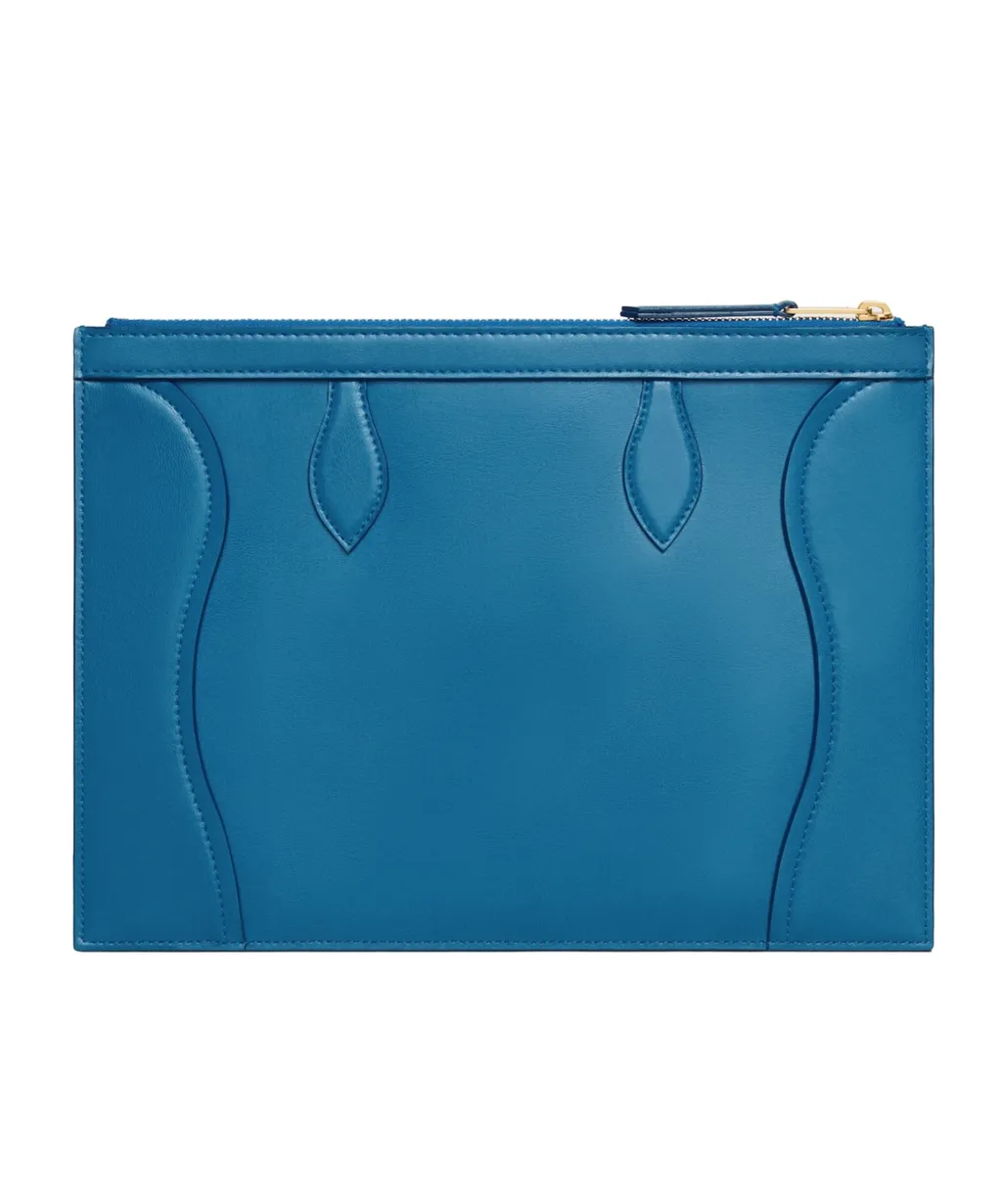 Medium Pouch In Glossy Calfskin