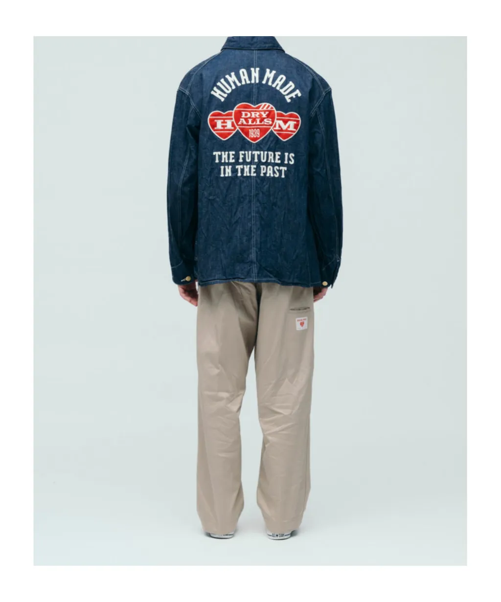 Collared Long-Sleeved Denim Jacket