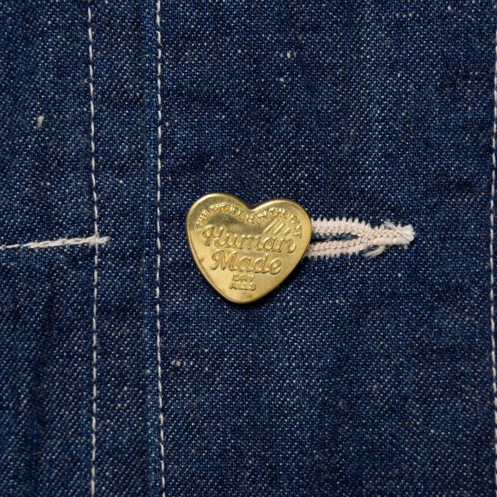 Collared Long-Sleeved Denim Jacket