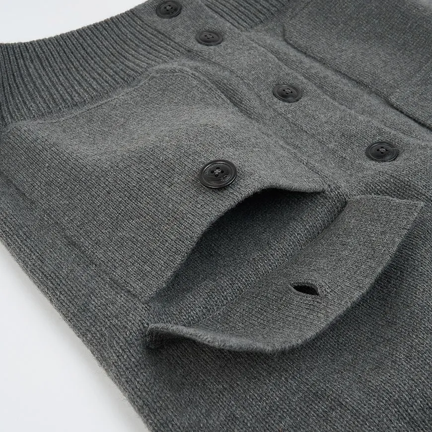 Button-Down Long-Sleeved Knitwear