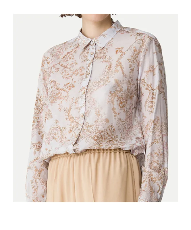 Regular—Fit Voile Shirt “Nontiscordardime”