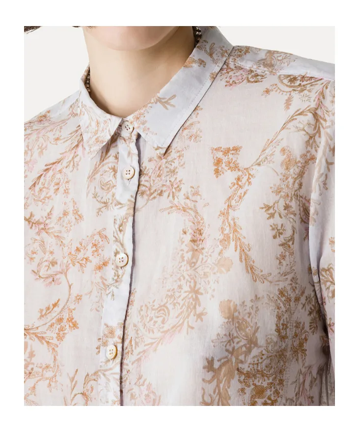 Regular—Fit Voile Shirt “Nontiscordardime”