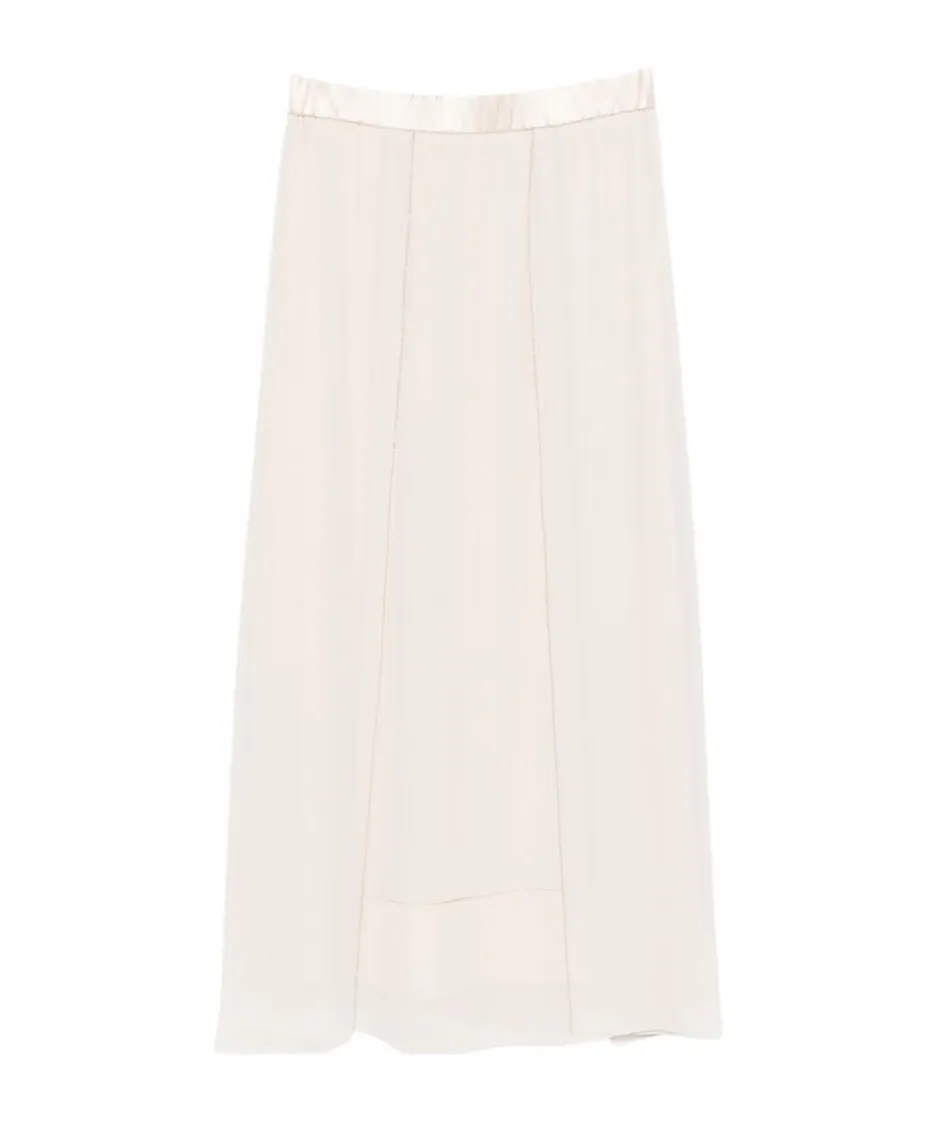 Elasticated-Waistband Maxi Skirt