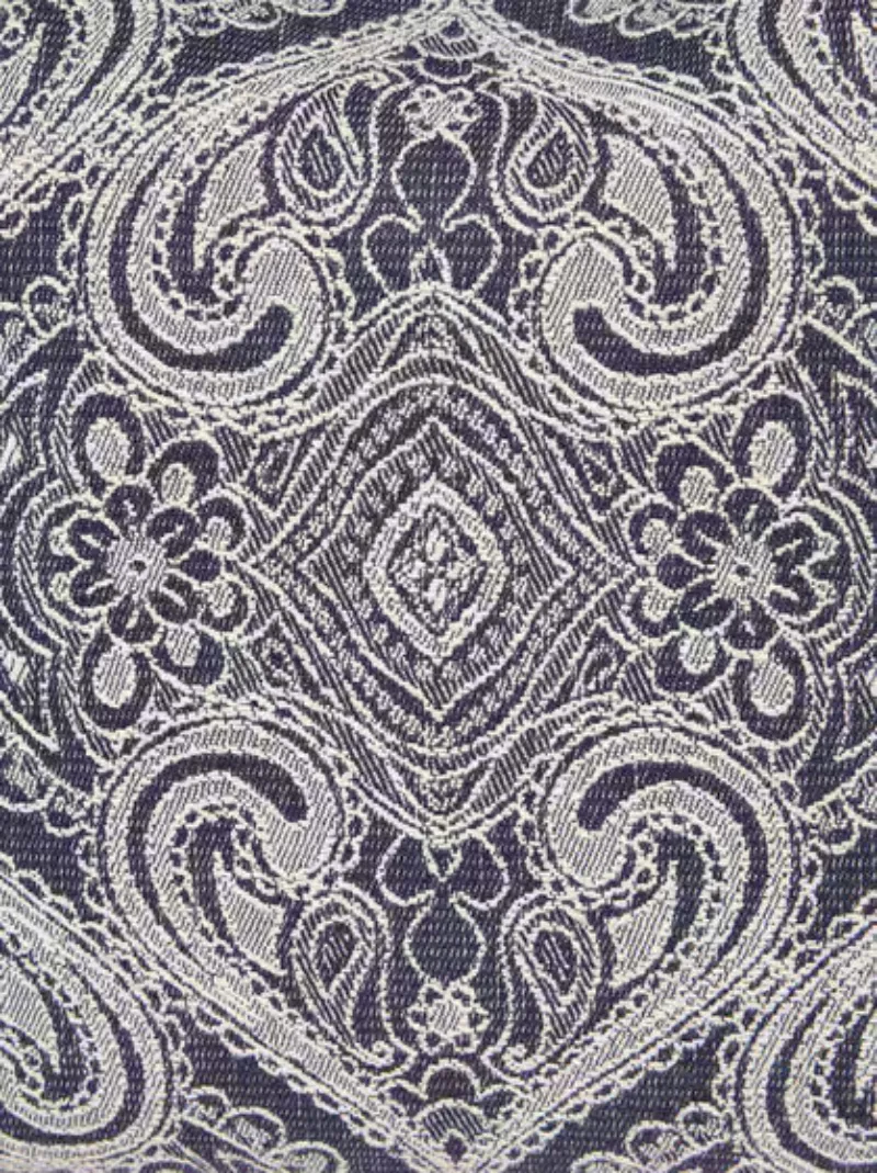 Paisley-Print Open-Top Tote Bag