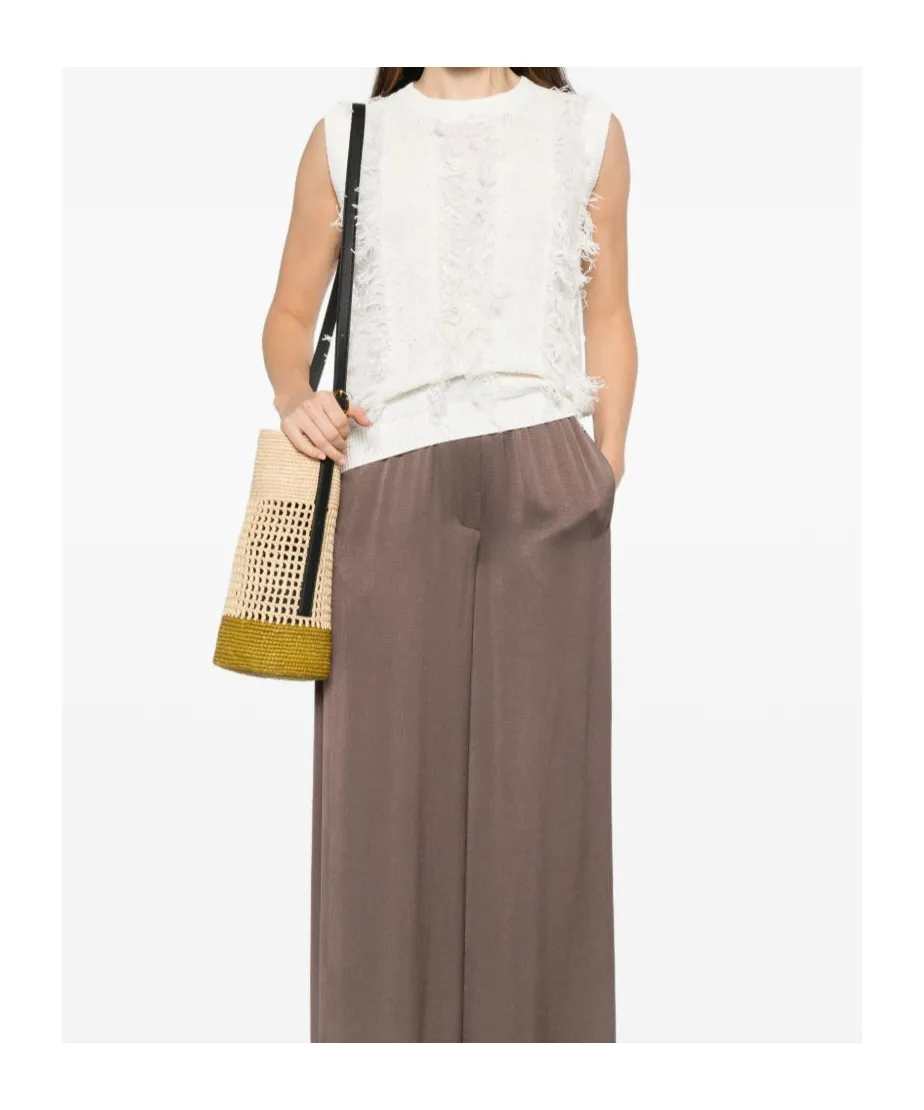 Knitted Sequin-Embellished Vest