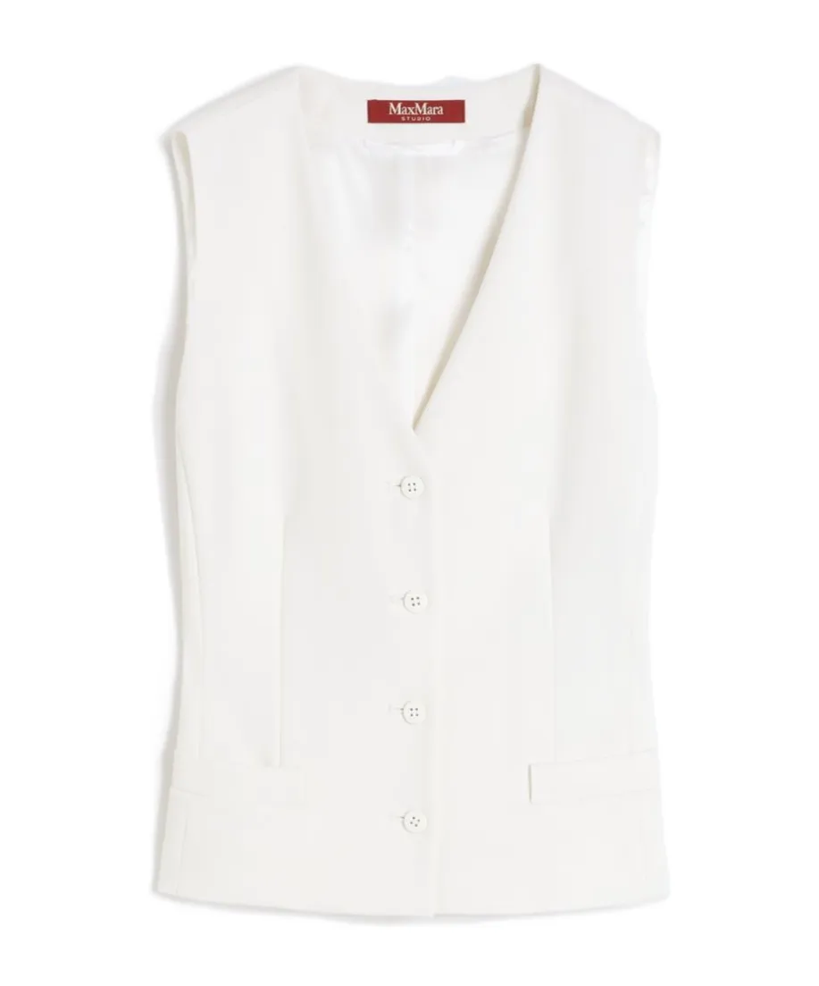 Wool Crepe Vest