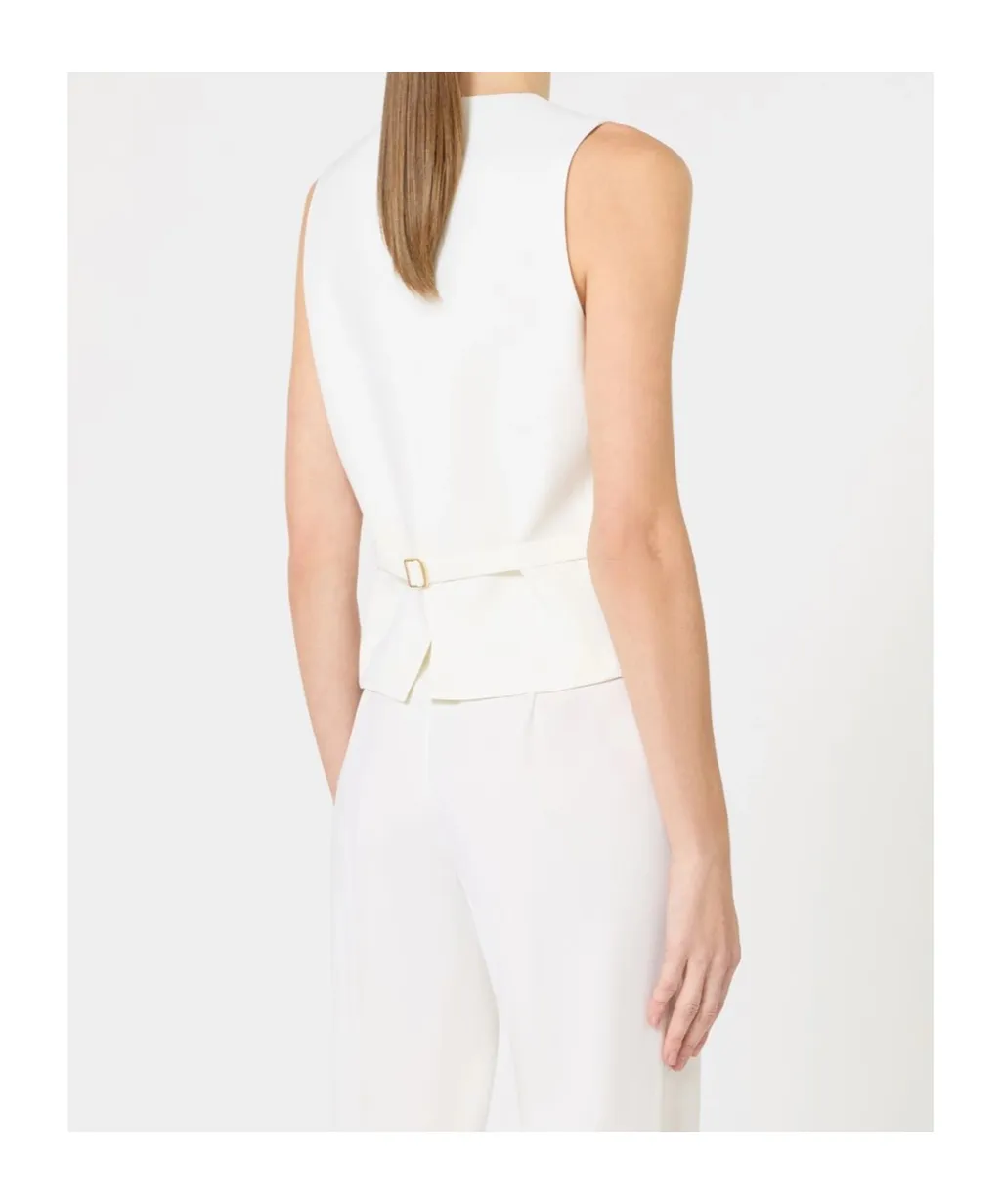 Wool Crepe Vest