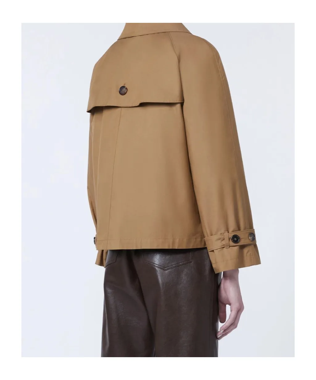 Short Twill Trench Coat
