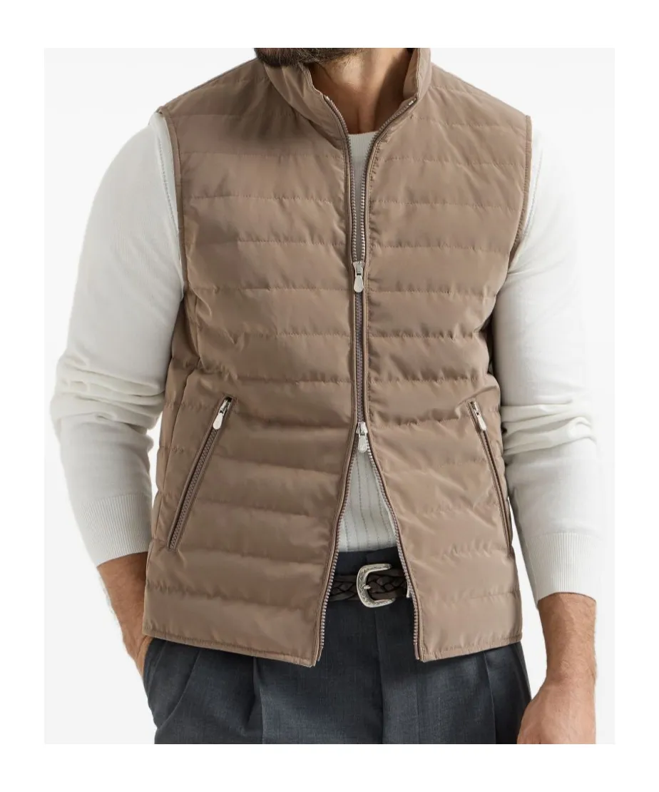 Brunello Cucinelli Bonded Zip-Up Padded Vest